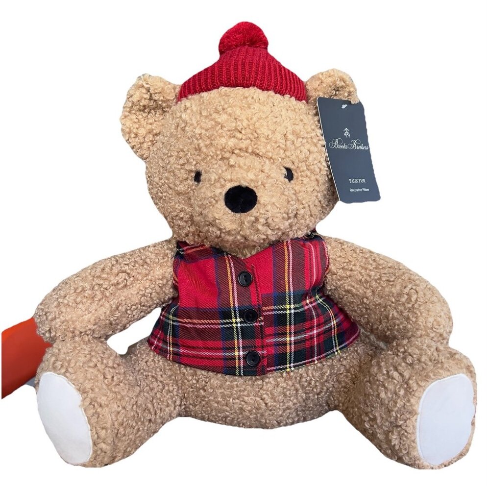 NEW Brooks Brothers Teddy Bear Plush Valentine's Limited Collectible 14.5" x 16"